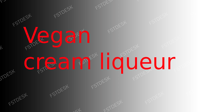 Vegan cream liqueur